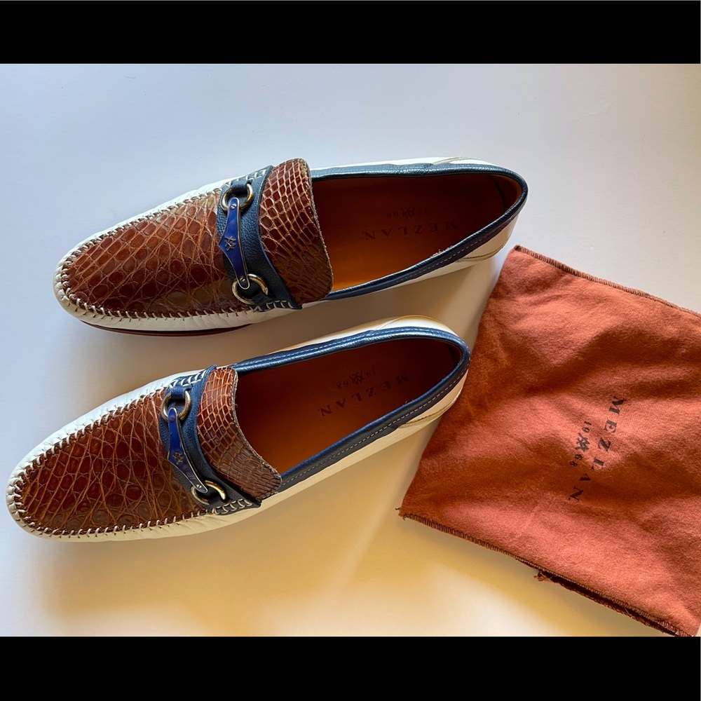 Mezlan Men’s Shoes Size 9 Leather and Alligator